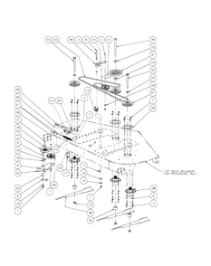 Fabricated Deck Spindle Assembly Diagram and Parts List for M72-KW 53AI8CTZ750-37HP-OHV Cub Cadet Lawn Tractor